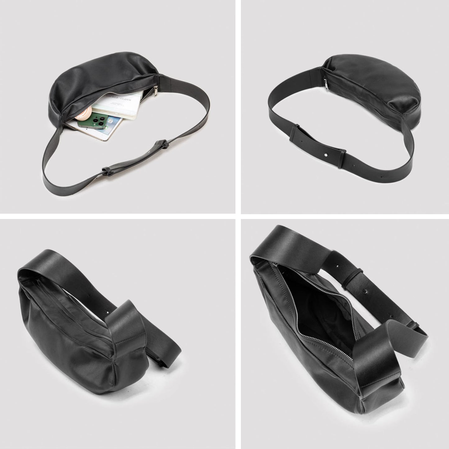 Faux leather crossbody bag