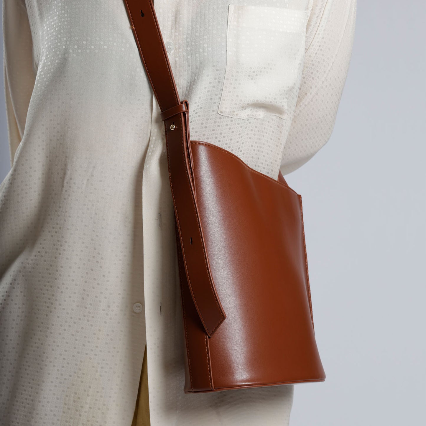 Asymmetrical shoulder bag