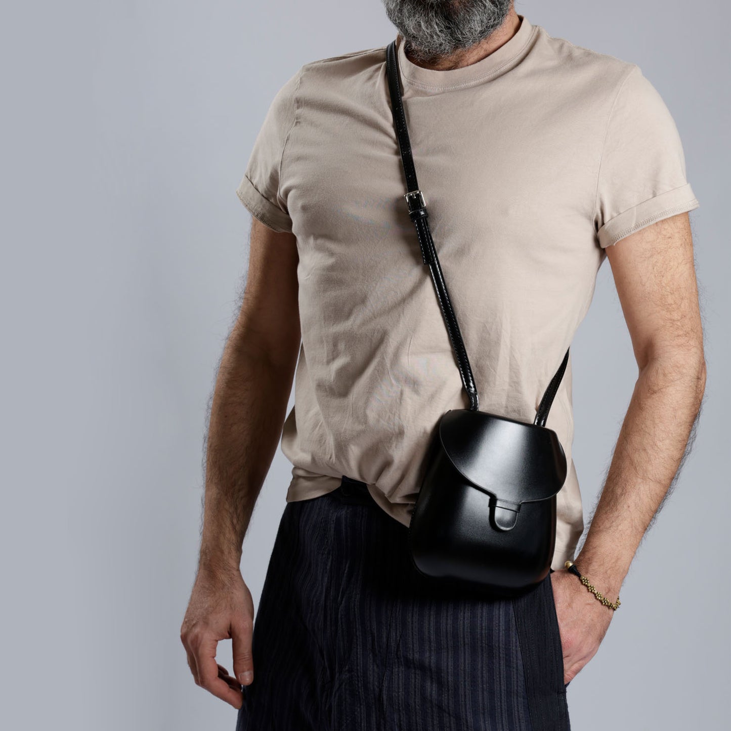 Faux leather cartridge bag