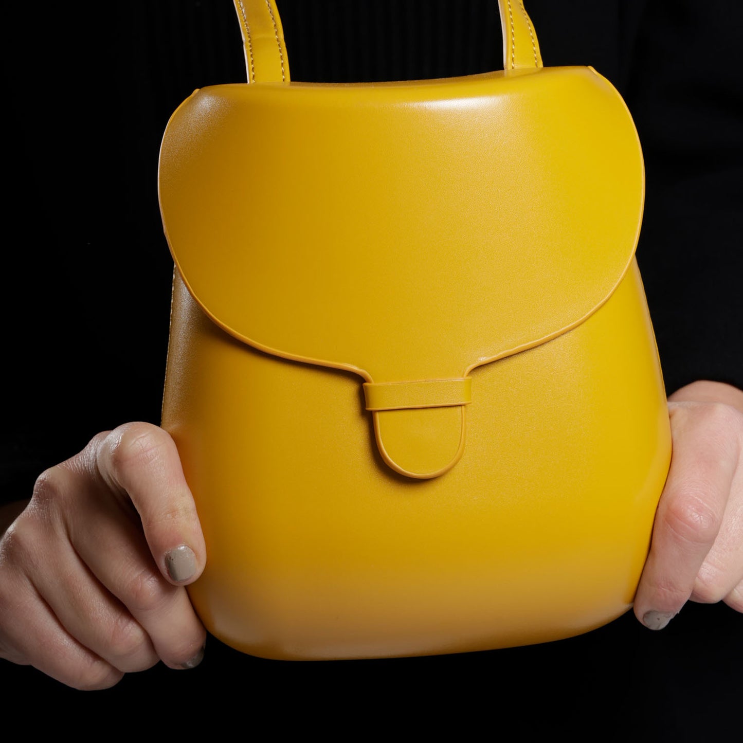 Faux leather cartridge bag