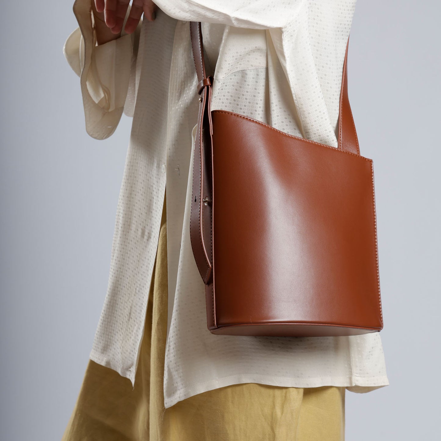 Asymmetrical shoulder bag