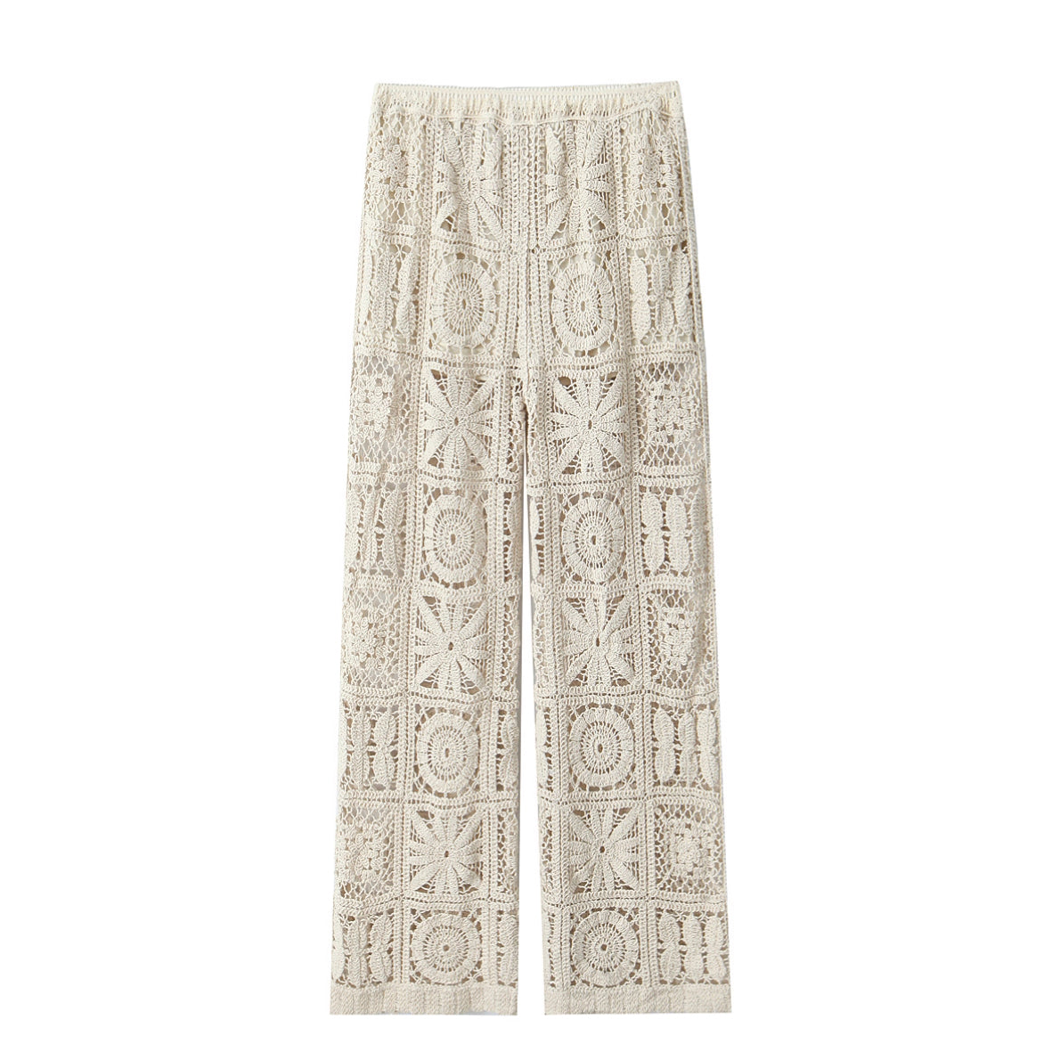 Mix Pattern Crochet Trousers