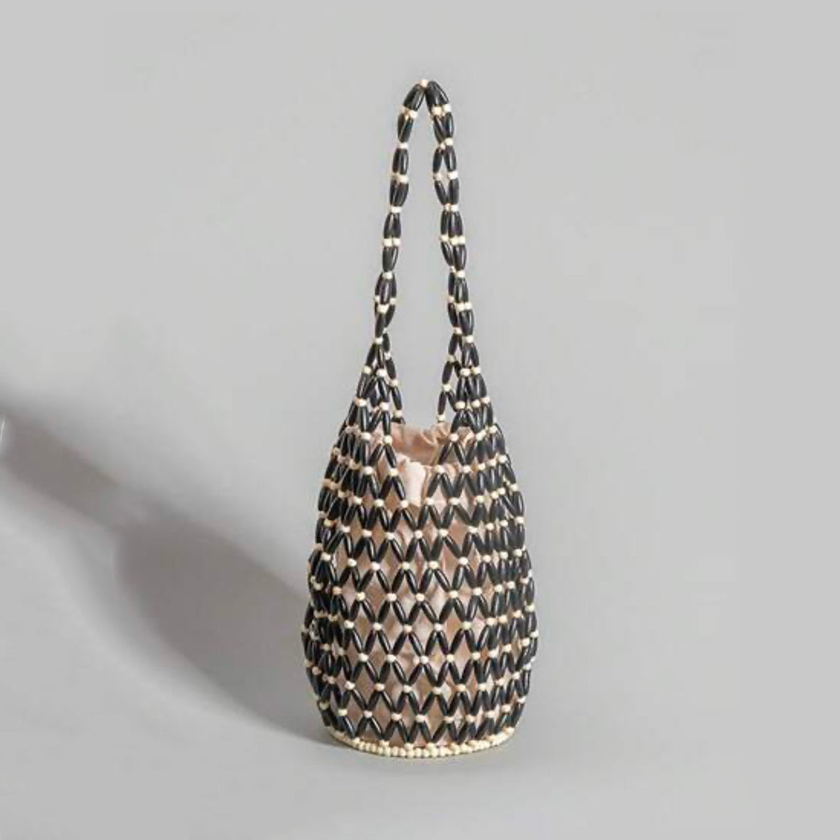 Wooden Beaded Shoulder Bag