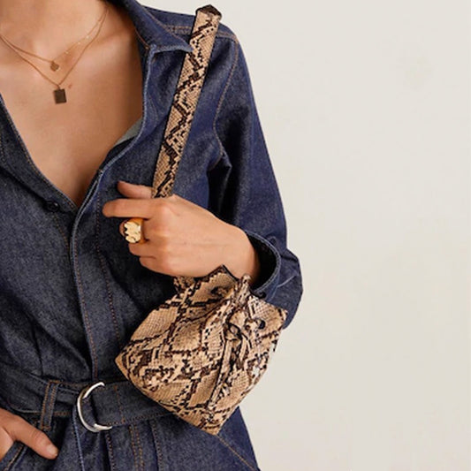 Drawstring Detail Textured belt bag