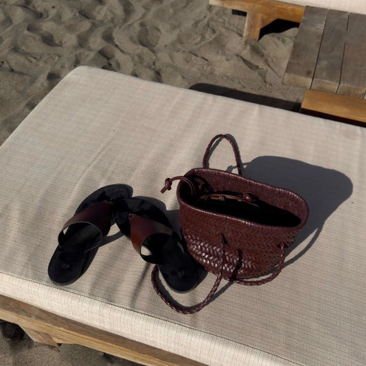 Genuine Leather Weaved bag