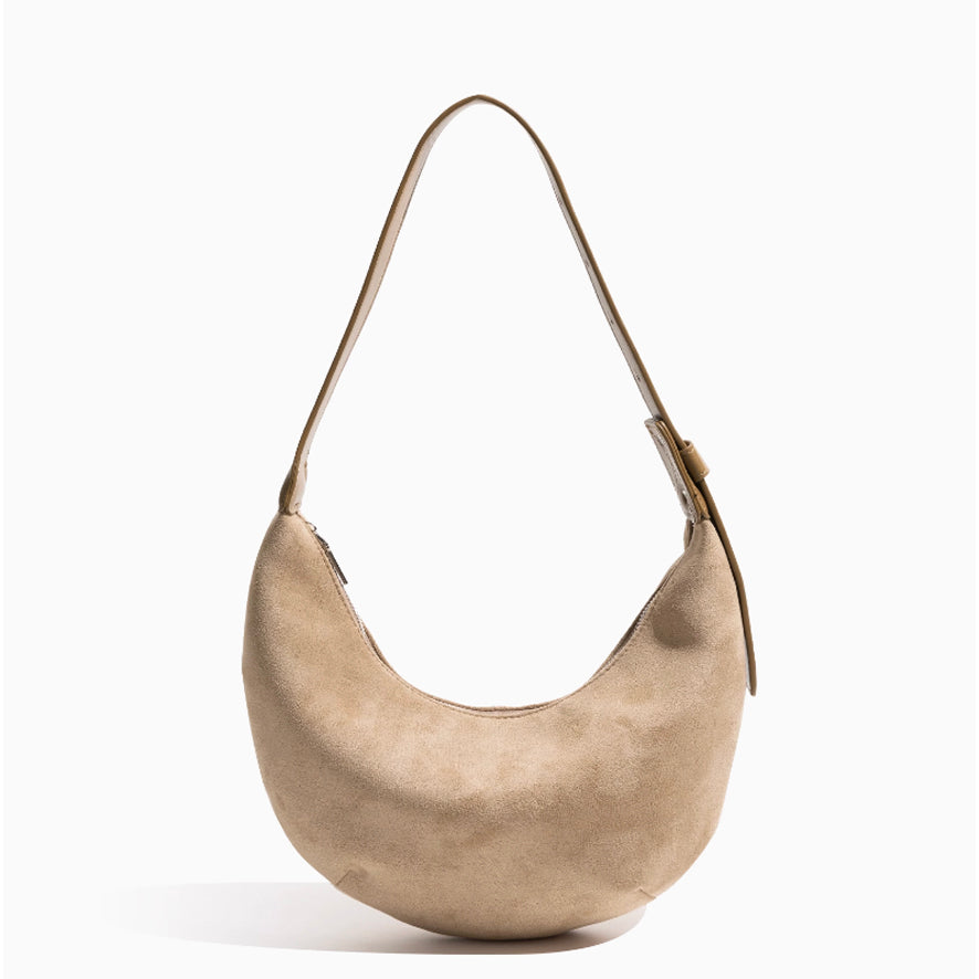 Suede Banana Bag