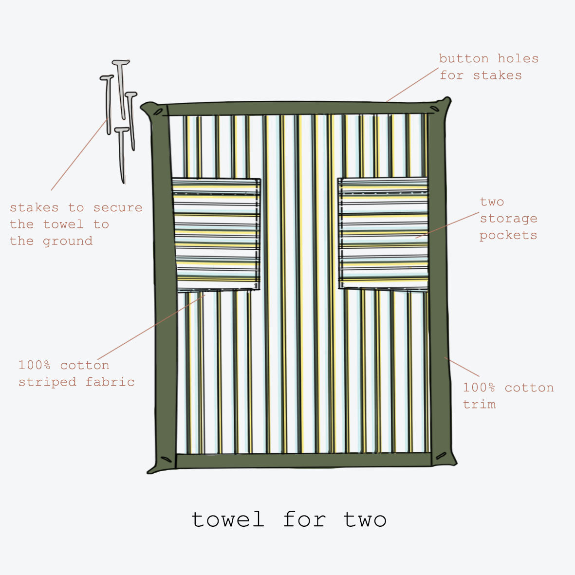 Beach Towel for two